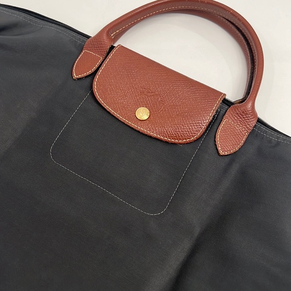 Longchamp Grey Foldable Bag 19” x 11” - Picture 1 of 15